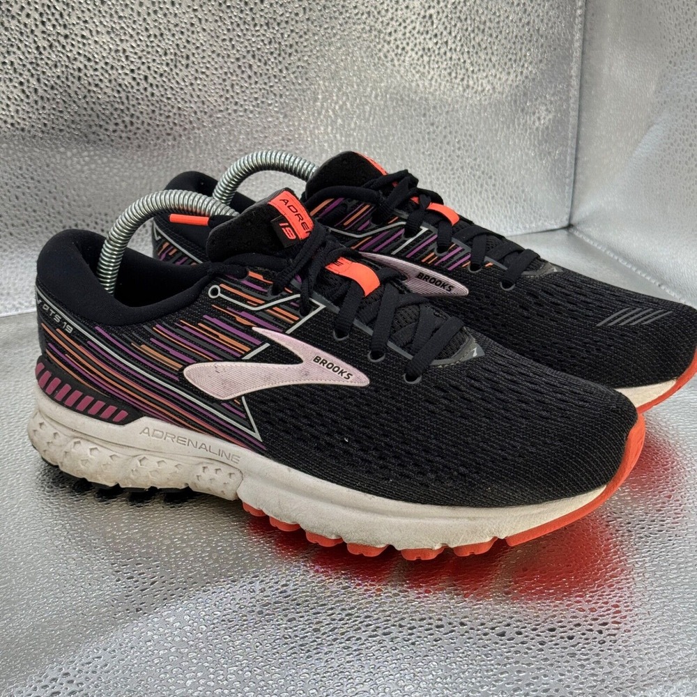 Brooks Adrenaline GTS 19 Women's Size 9 Black/Purple/Coral Running Shoes